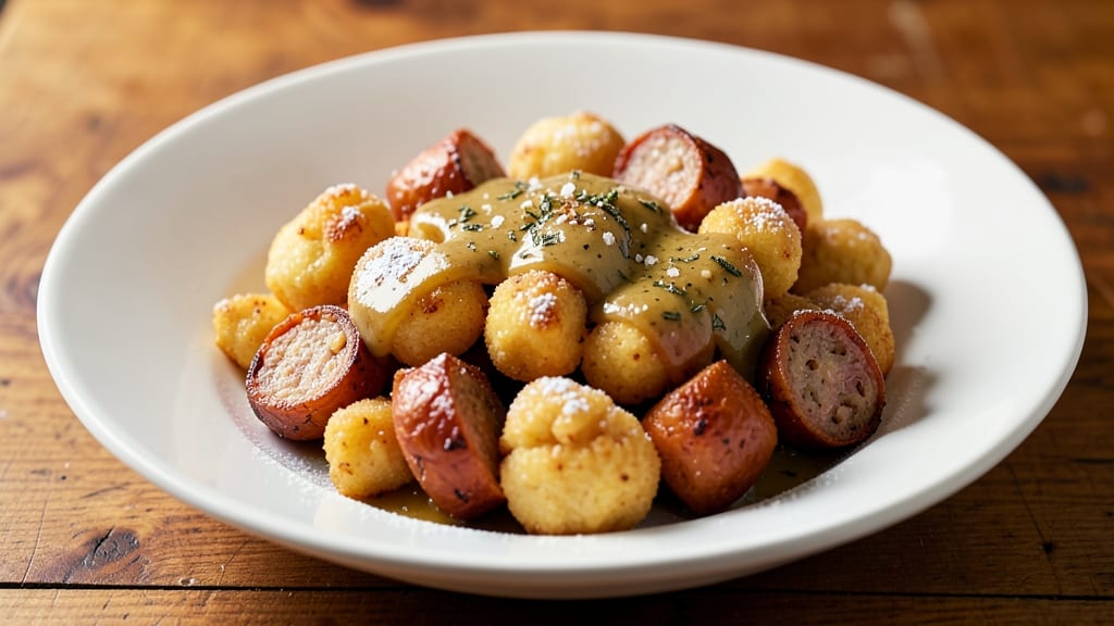 Sweet Potato Gnocchi and Sausage Recipe: Savory Dumplings With Crispy Sausage Bites