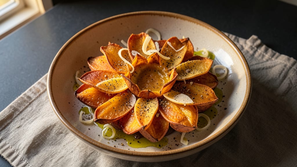 Air Fryer Blooming Sweet Potato Recipe: Crispy Mustard-Crusted Sweetness in 15 Minutes