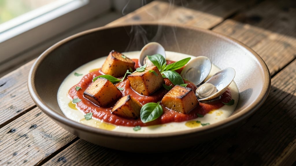 Sweet Potato Clam Chowder Recipe: Creamy Tomato-Basil Depth With Briny Clams