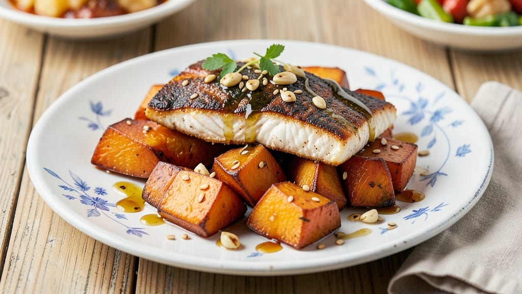 Tilapia and Sweet Potato Recipe: Honey-Glazed Fish With Caramelized Spuds