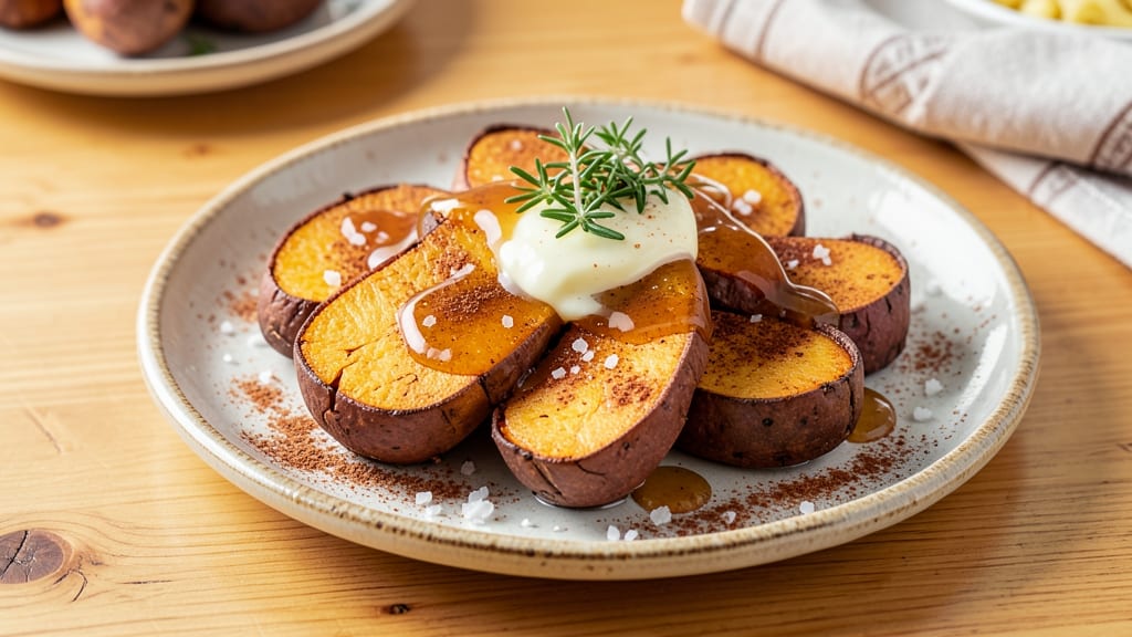Sweet Potato Rosh Hashanah Recipe: Honey-Glazed Crunch with Charred Edges