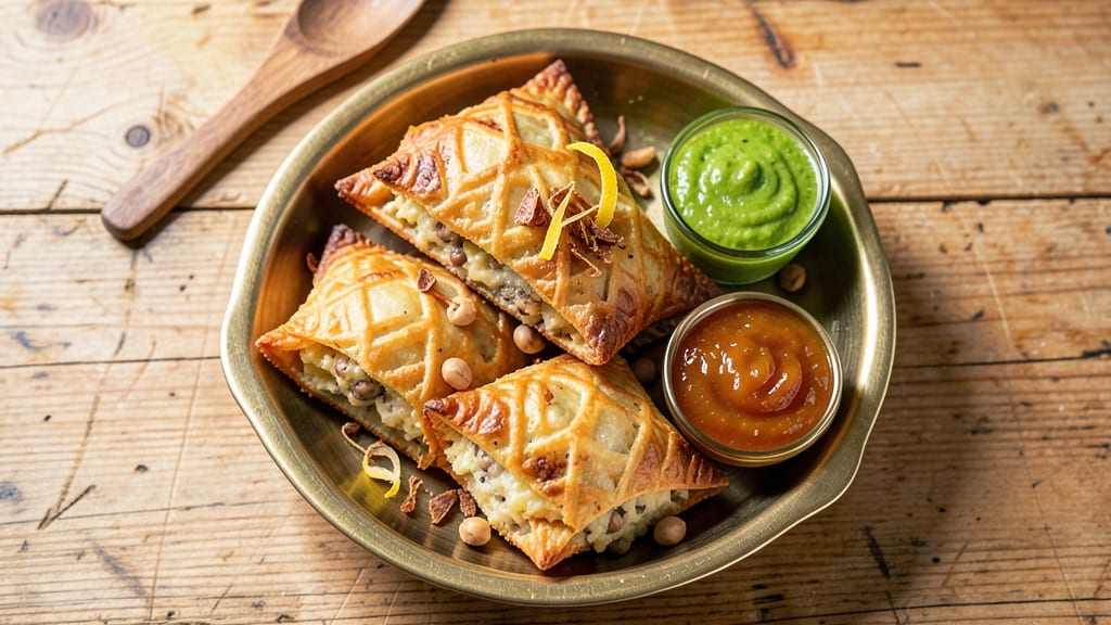 Baked Potato Samosa Recipe: Crispy Lattice Crunch Over Spiced Mashed Filling