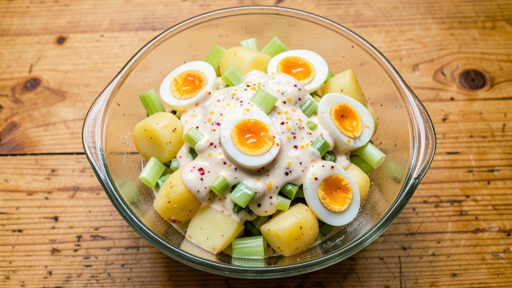 Mrs Gerry's Potato Salad Recipe: Bold Celery-Mayo Crunch With Mustard Zing
