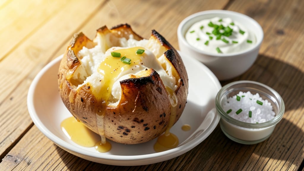 Air Fryer Blooming Baked Potato Recipe: Buttery Crispy Edges and Fluffy Centers