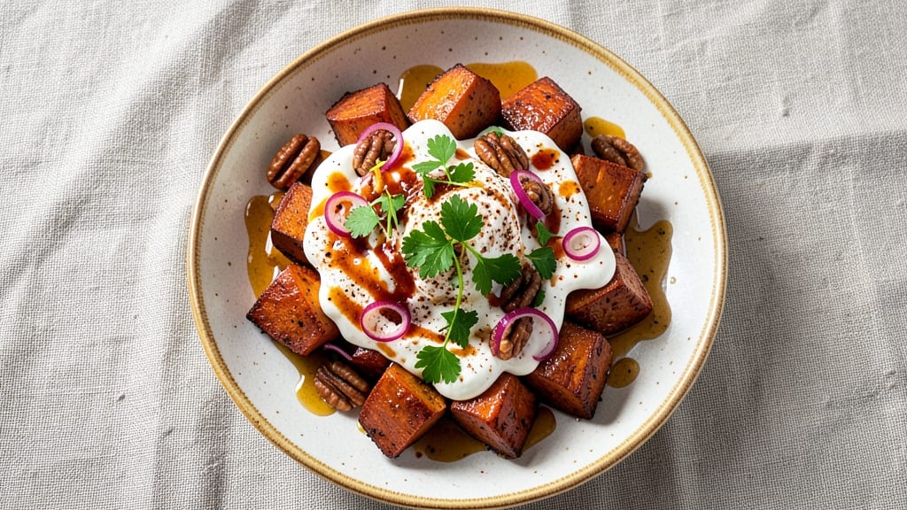 Warm Sweet Potato Salad Recipe: Cozy Roasted Spice and Creamy Vinaigrette Harmony