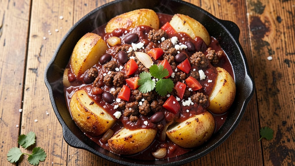 Baked Potato Bar Chili Recipe: Loaded Toppings and Smoky Depth
