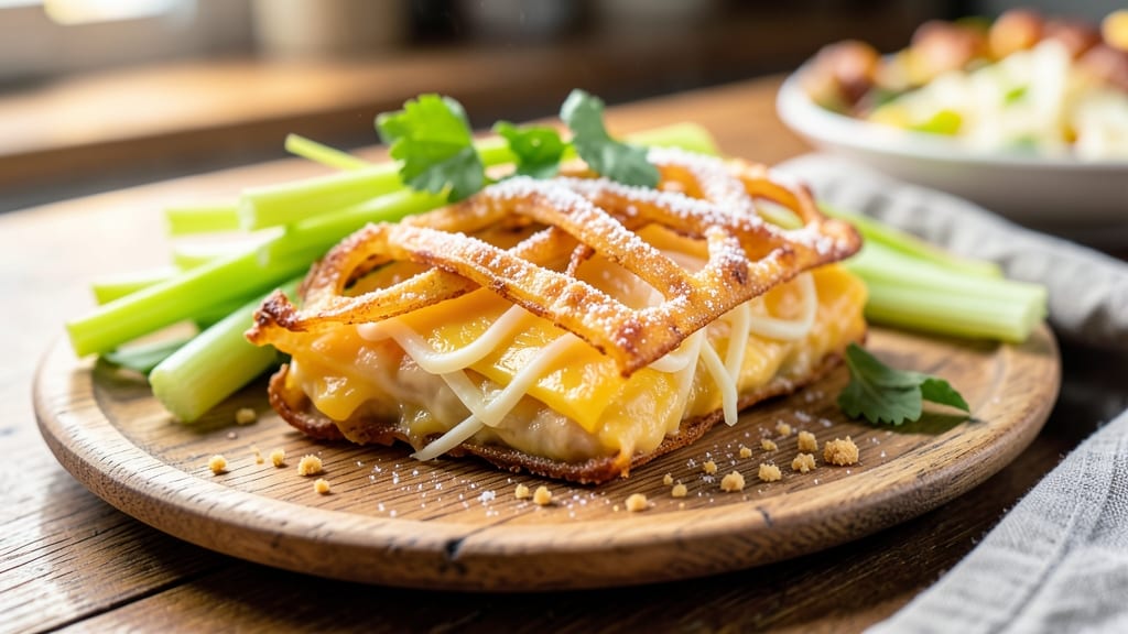 Sweet Potato Ukoy Recipe: Crispy Celery Crown Over Creamy Cheese Bliss