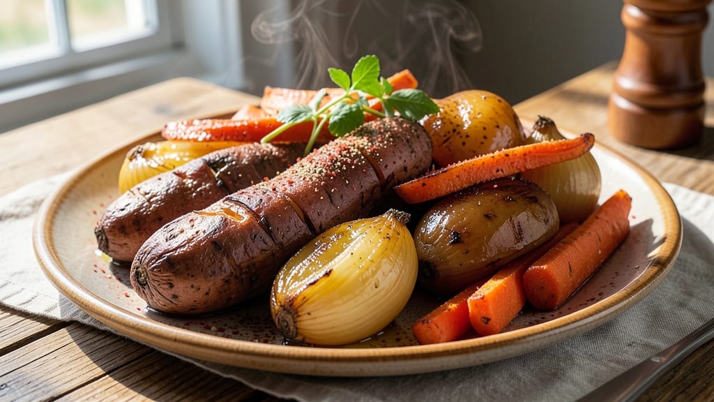 Sweet Potato Carrot Onion Recipe: Roasted Spice Harmony With Charred Edges
