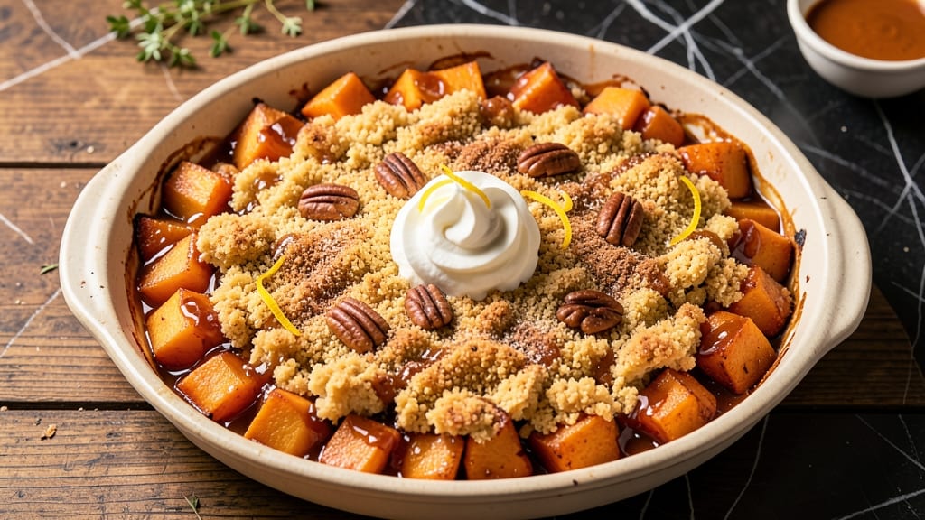 Sweet Potato Casserole With Crumb Topping Recipe: Buttery Crunch Meets Spiced Sweetness