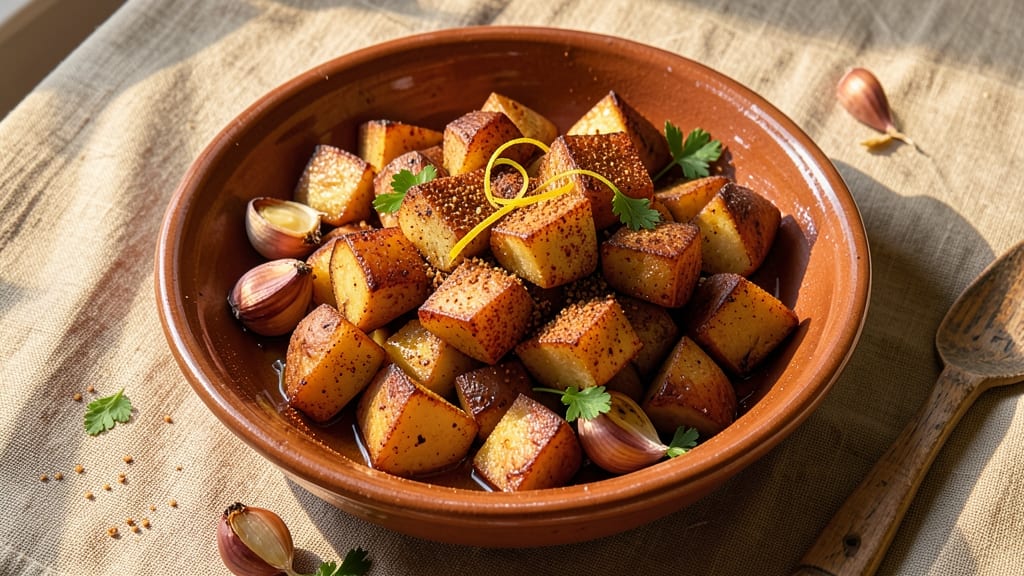 Arabic Potato Recipe: Crispy Spiced Cubes With Charred Edges