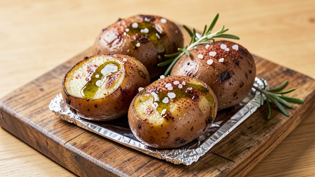 Baked Potato Recipe With Olive Oil and Sea Salt: Golden Crisp Skin and Fluffy Heart