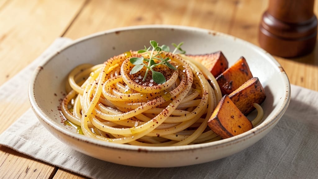 Spaghetti Squash and Sweet Potato Recipe: Roasted Caramelized Twists With Silky Sweetness