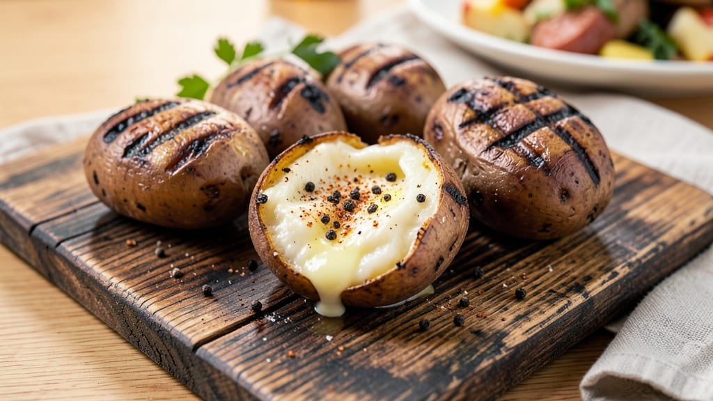 Baked Potato on Gas Grill Recipe: Charred Skin, Fluffy Interiors in 30 Minutes