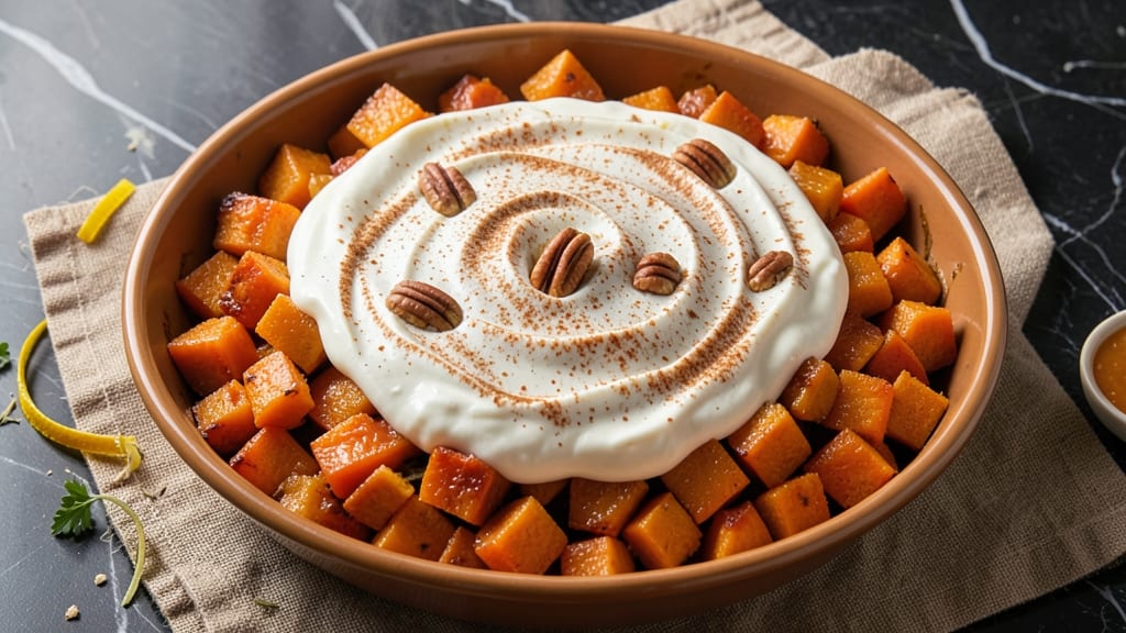 Weight Watchers Sweet Potato Casserole Recipe: Crispy Celery Crown Over Creamy Spiced Filling