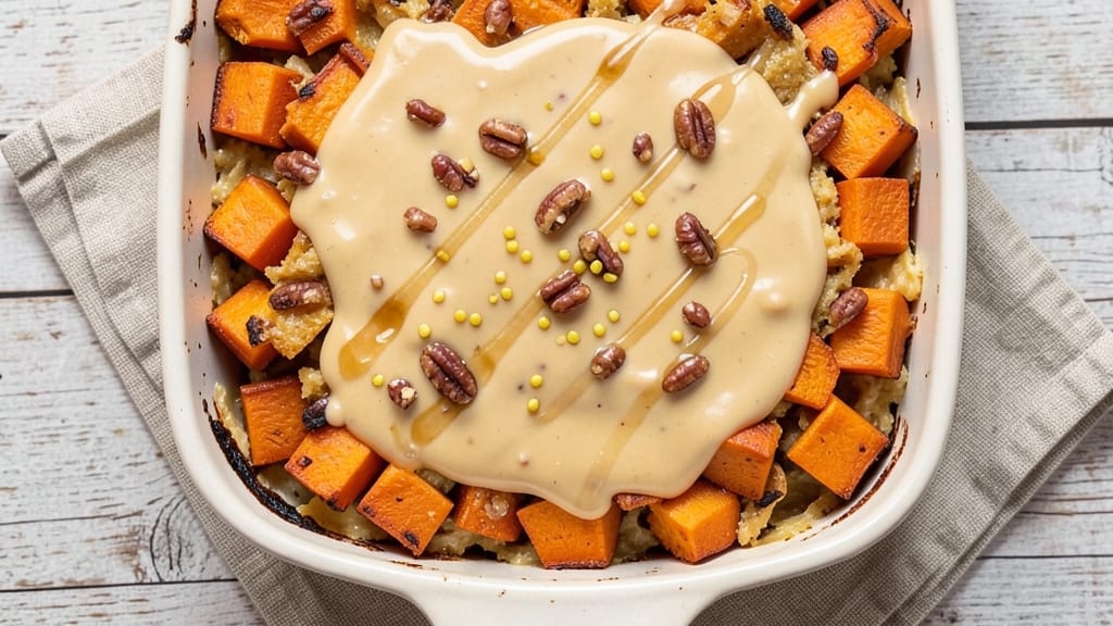 Sweet Potato Casserole Recipe No Milk: Crispy Mustard Top Without Dairy