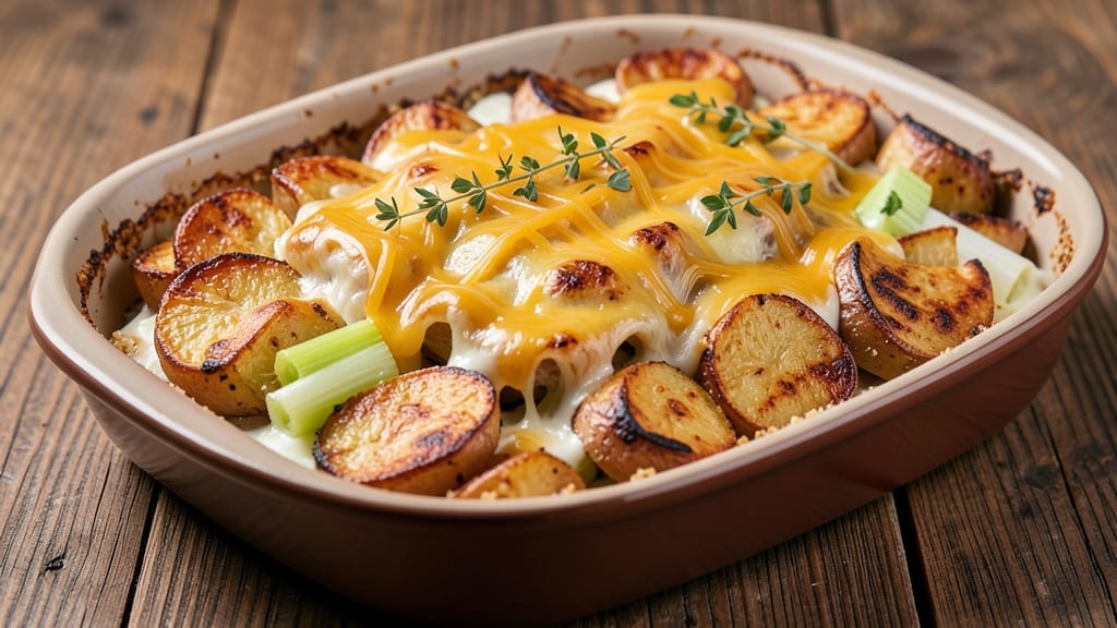Aussie Potato Bake Recipe: Cheesy Crust and Crispy Celery Bites