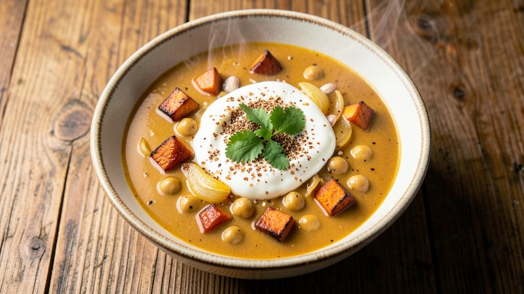 Sweet Potato and Chickpea Soup Recipe: Spiced Roast Depth Meets Creamy Plant-Based Richness