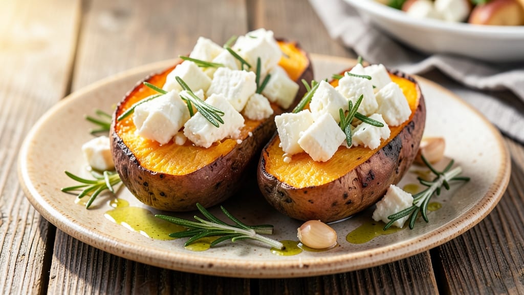 Baked Sweet Potato Feta Recipe: Crispy Top, Melty Cheese Harmony