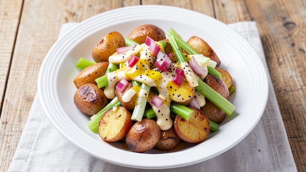 Alternative Potato Salad Recipe: Crunchy Celery and Tangy Mustard Twist