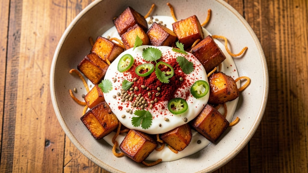 Sweet Potato Chaat Recipe Indian Style: Crunchy Mustard Seeds and Tangy Tamarind Kick