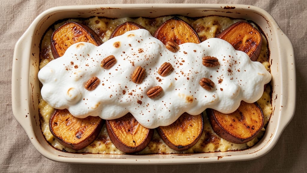 Sweet Potato Casserole Recipe With Marshmallow Fluff: Caramelized Crown Over Gooey Clouds