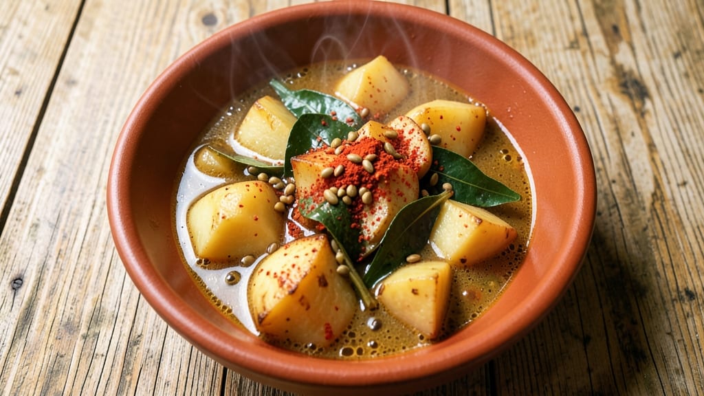 Andhra Potato Curry Recipe: Spicy Tamarind-Kokum Tang With Crispy Edges