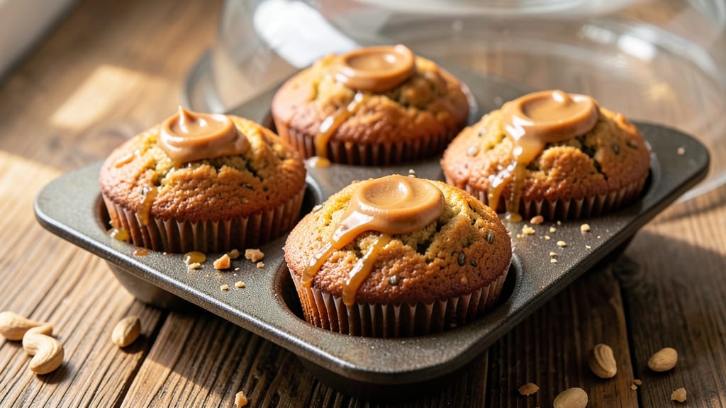 Sweet Potato Peanut Butter Muffins Recipe: Fudgy Peanut Swirls With Moist Crumb